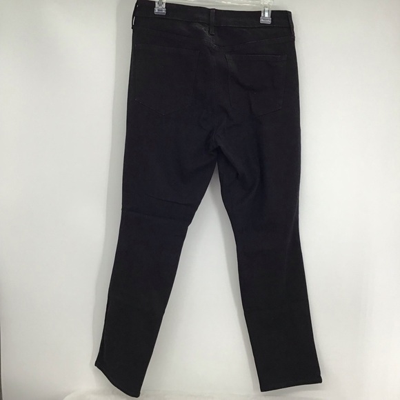 Old Navy High Rise power Slim Straight Distressed Jeans Black NWT Size 12 - Picture 2 of 7